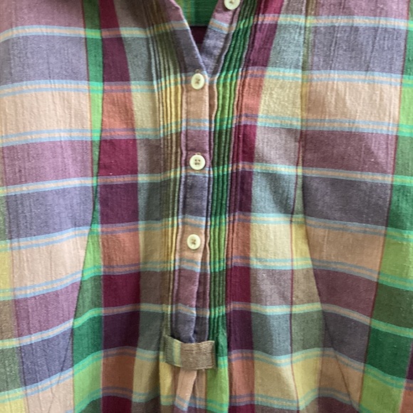 Orvis Plaid Trapeze Dress, Size L - Picture 4 of 5